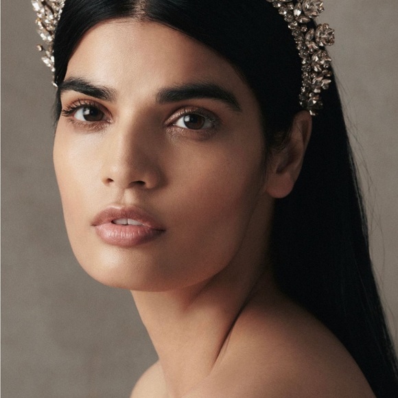 Twigs & Honey Carlotta gold crystal tiara (MSRP $290) - Picture 3 of 7